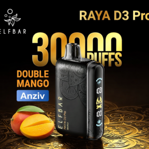 ELFBAR Raya D3 Pro Double Mango 30000 Puffs Disposable Vape – Black & Gold Edition | Anziv
