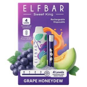 ELFBAR SWEETKING Grape Honey Dew 30000 Puffs High-Performance Disposable Vape – Malaysia Original