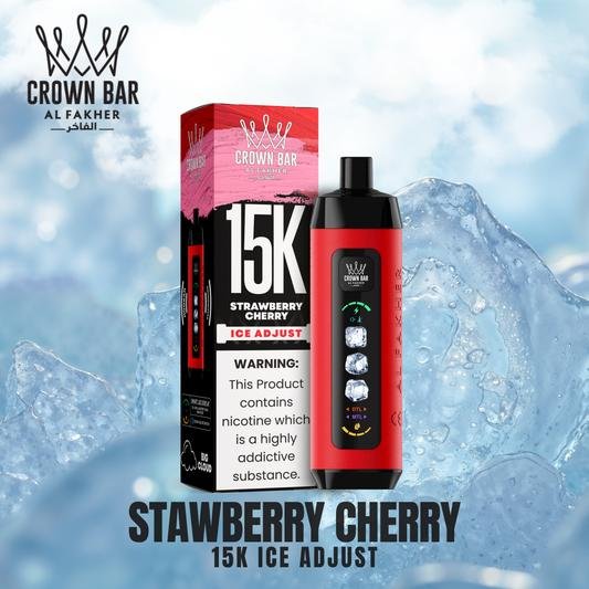 ww Al Fakher Crown Bar 15000 Ice Adjust Disposable Vape Strawberry Cherry