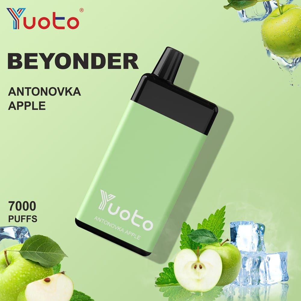 youtu9 Yuoto Beyonder Rechargeable Disposable Vape 7000 Puffs Antonovka Apple – Original New