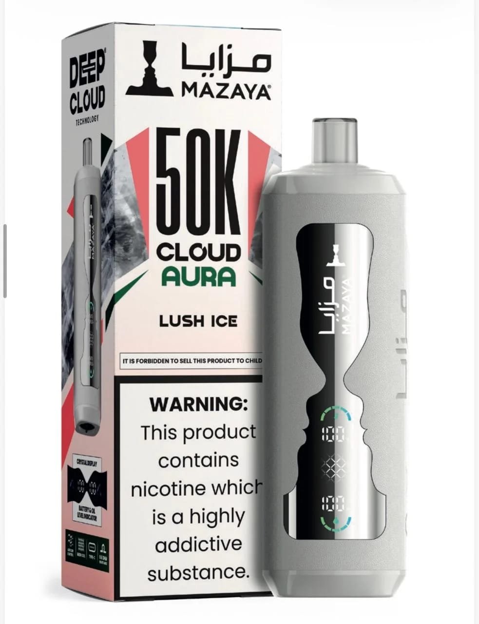 Mazaya Cloud Aura 50K Puffs Lush Ice