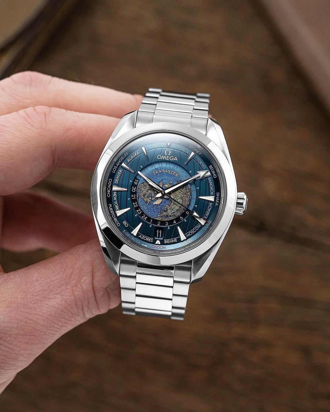 OMEGA Aqua Terra Co-Axial Chronometer WORLDTIMER First Copy Watch For Men
