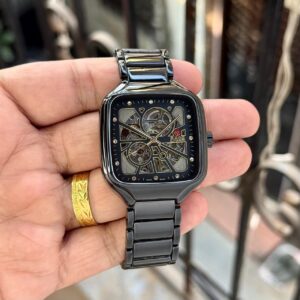 RADO Automatic Skeleton Black Metal Edition First Copy Watch For Men