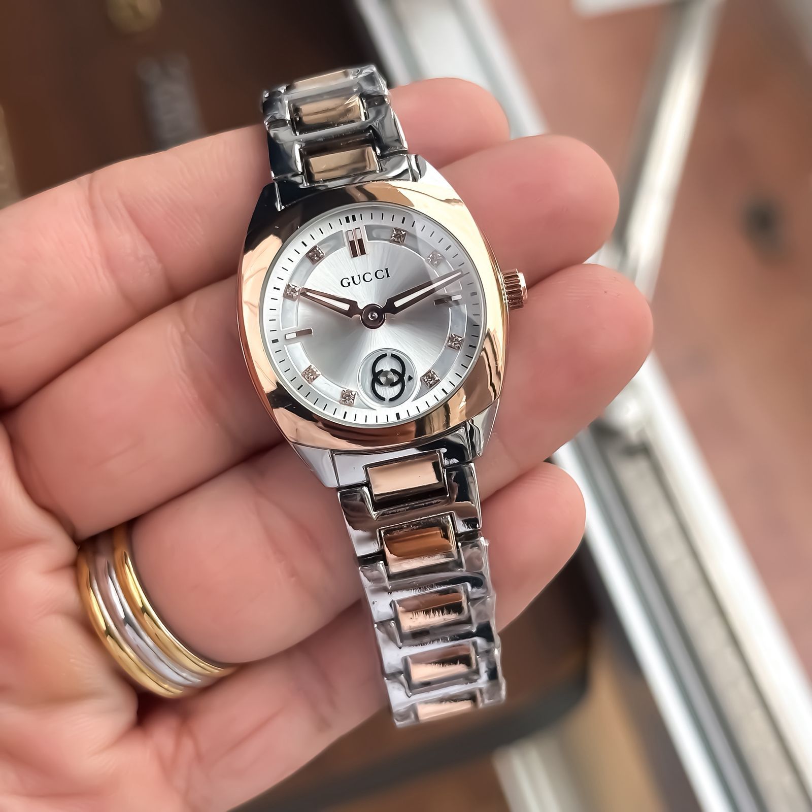 Gucci Women Two-Tone Premium First Copy Watch